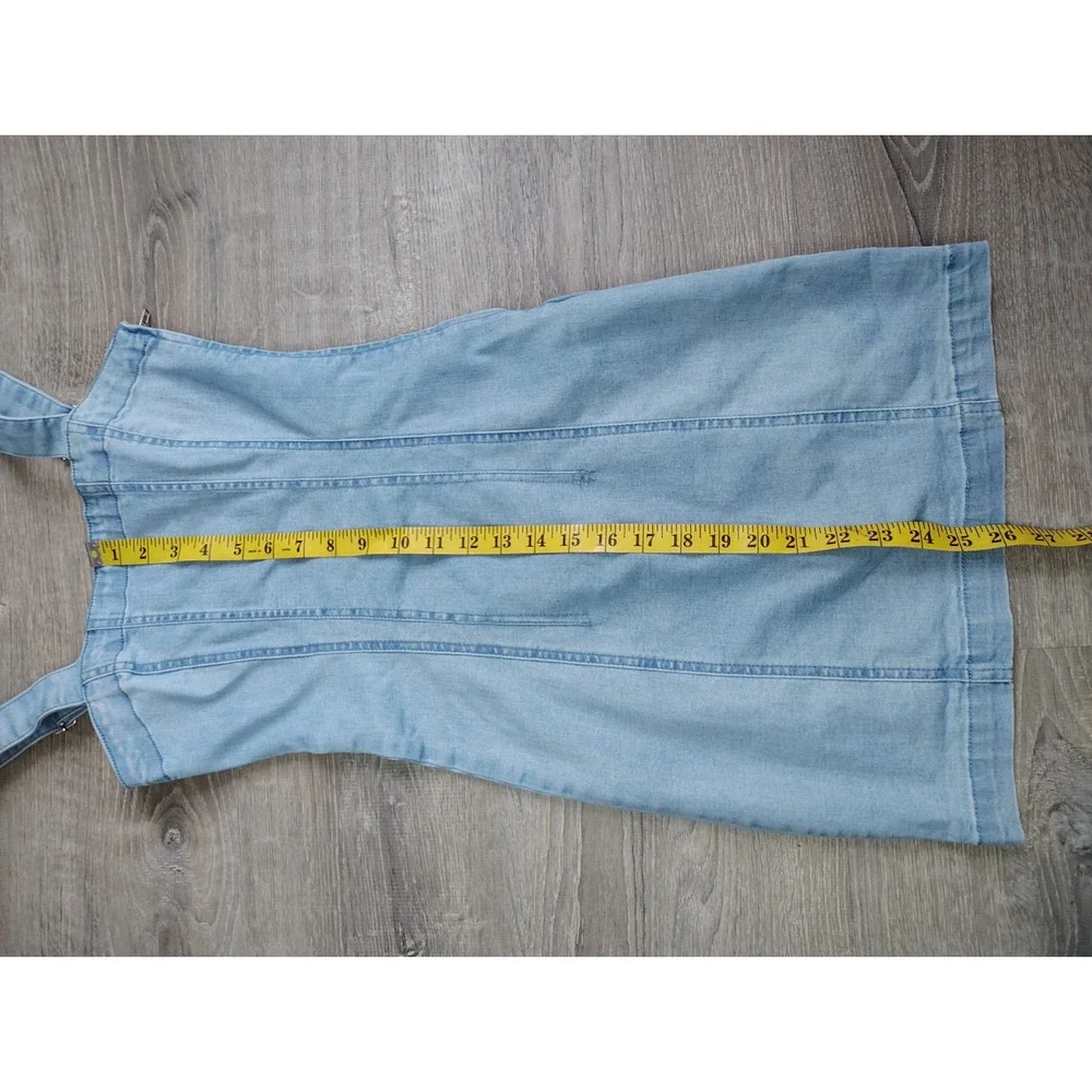 Forever 21 Denim Mini Dress Size S Juniors Bodycon Light‎ Wash Sleeveless Y2K